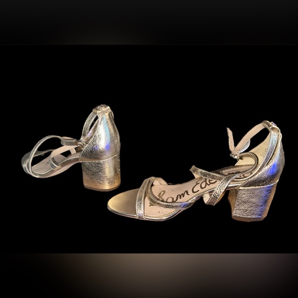 Sam Edelman gold strappy heels - Picture 7 of 11